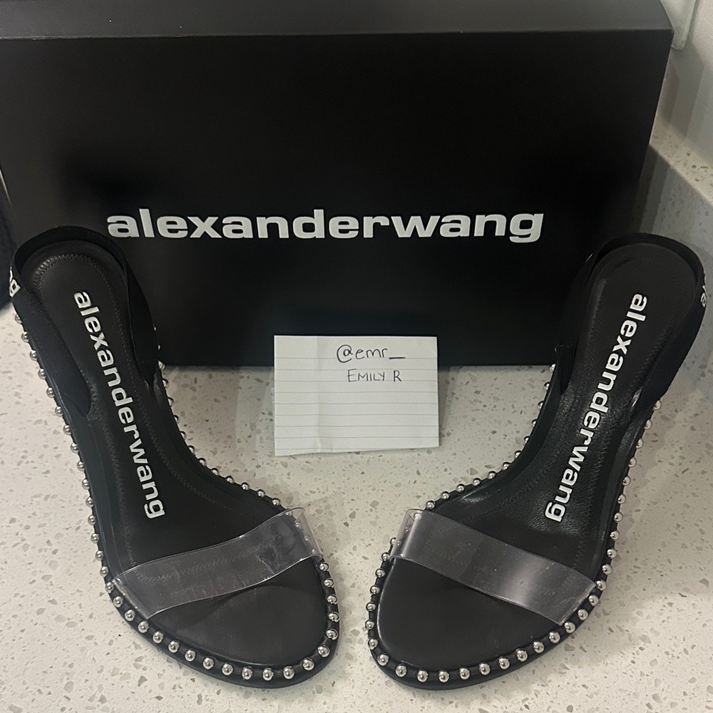 Alexander Wang Black and Silver Heels